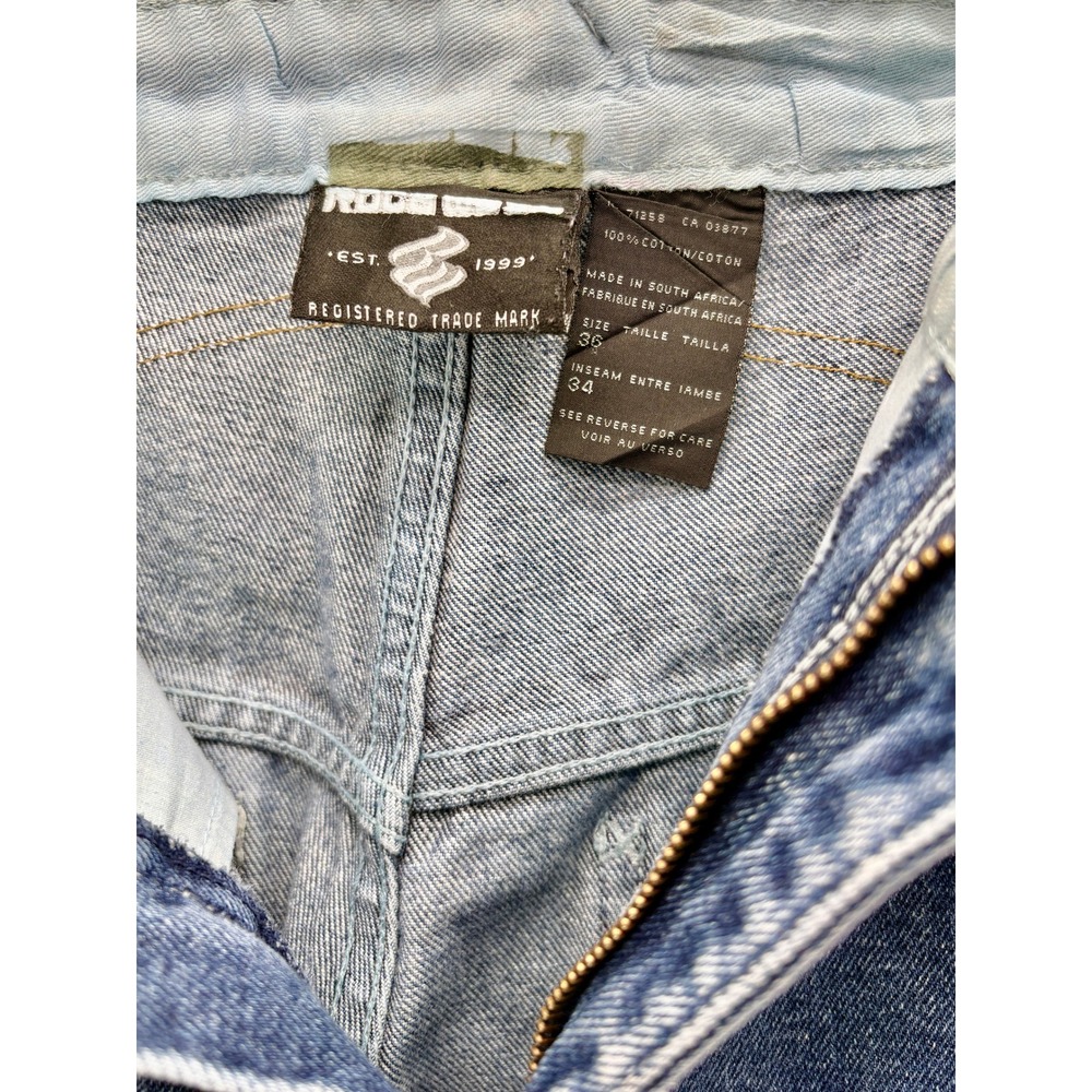 Rocawear Men's Baggy Blue Wash Denim Jeans Carpenter Style Size 36 - Picture 5 of 14